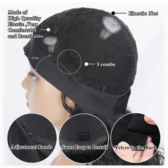 Women’s Short Curly Synthetic Wig With Headband - Picture 8 of 9